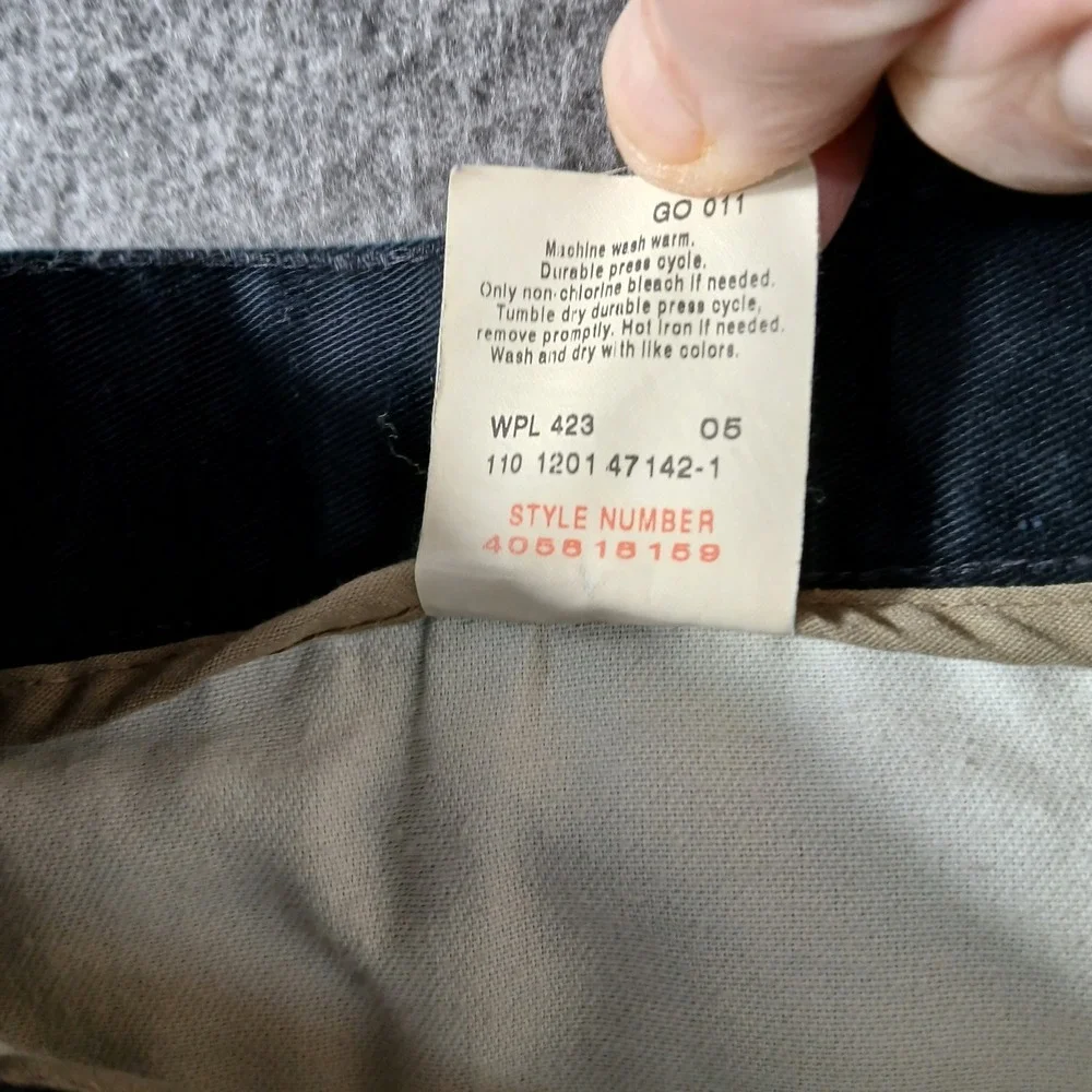 Dockers Khakis Pants Mens W38 L29 Black‎ Cotton Straight Leg 405818159